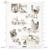 Wielkanoc, wielkanocne tematy, wielkanocne dekoracje, wiosna, kura, kurka, kury, kogut, jajka, pisklaki, pisklęta, kurczaki, retro, vintage, owce, pies, psiak, R669, Easter, easter themes, easter decorations, spring, chicken, hen, rooster, eggs, chicks, c
