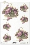 kwiaty, kwiatki, fiołek, fiołki, koszyk fiołków, R168, flower, flowers, violet, violets, basket, old graphics, Blumen Veilchen, Veilchen auf alten Grafiken, flores violetas, violetas en viejos gráficos 