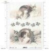 Czarujące, portrety kobiece, kobiety, świąteczna atmosfera, zimowe spacery, Retro, Vintage, moda, suknia, suknie, zima, kobieta, Boże Narodzenie, spacer, jemioła, ostrokrzew, R609, Charming nineteenth century female portraits, Christmas atmosphere, winter