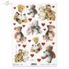 teddy bears, children's toys, cuddly toys, teddy bears, bowls, hearts, for children