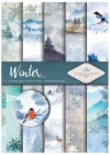 Papiery do scrapbookingu w zestawach - zima*Papers for scrapbooking in sets - winter