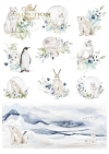 Papiery do scrapbookingu w zestawach - Kraina lodowej porcelany * Set of scrapbooking papers - The land of ice porcelain