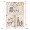 cities, Rome, old postcards, beautiful background, pastel colors