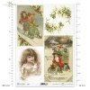 Mikołaj, dekoracje świąteczne, vintage, retro, klimat świąt Bożego Narodzenia, Boże narodzenie, wesołych świąt, jemioła, zima, sanki, zabawa na śniegu, dziecko, dzieci, zimowy obrazek, R784, Santa Claus, Christmas decorations, vintage, retro, Christmas at