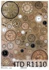 Papier decoupage zegary*Paper decoupage clocks