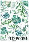 filodendron-monstera-zielono-niebieskie-liście-Pergamin-do-scrapbookingu-P0051-decoupage-paper-with-leaves