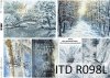 Papier decoupage malarstwo współczesne, zimowe pejzaże*Paper decoupage painting contemporary, winter landscapes