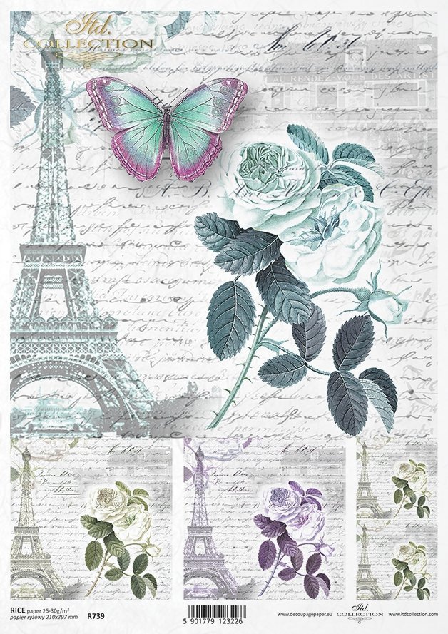 Rice paper R739 decoupage paper