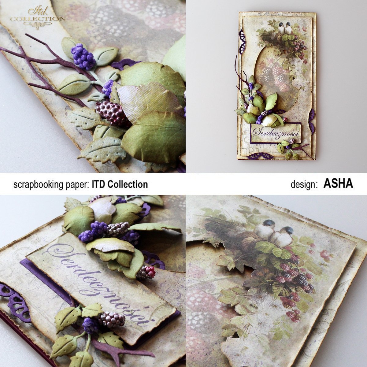 scrapbooking paper SCM0021 * scrapbooking papeers, wild blackberries