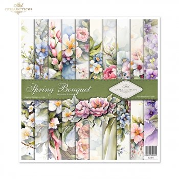 Set von Papieren für Scrapbooking SLS-075 Spring Bouquet