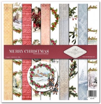 Set von Papieren für Scrapbooking SLS-066 Merry Christmas