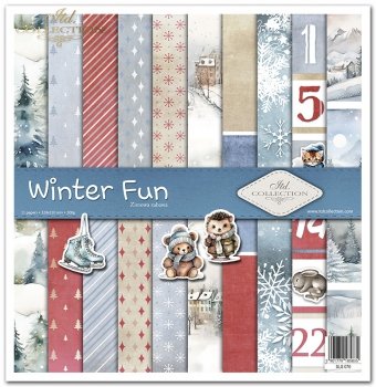 Set von Papieren für Scrapbooking SLS-070 ''Winter Fun''