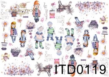 Decoupage paper ITD D0119M