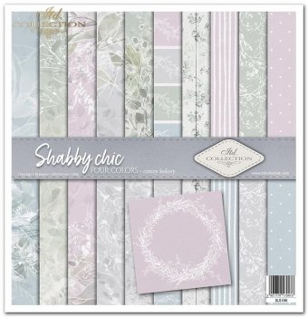 Scrapbooking papers SLS-046 ''Shabby Chic - four colors''