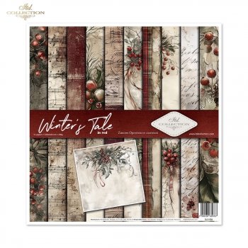 Scrapbooking papers SLS-094 Winter's Tale in red