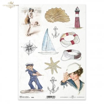 Papel de arroz para decoupage R0950