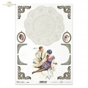 Papel de arroz para decoupage R1055
