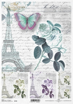 Papel de arroz para decoupage R0739