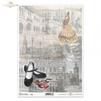 Papel de arroz para decoupage R0928