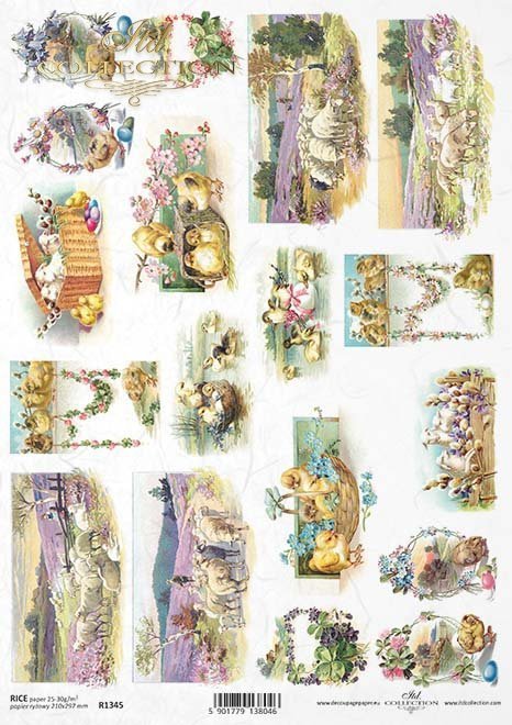 papel de arroz decoupage Pascua*Decoupage Reispapier Ostern*декупаж рисовая бумага Пасха