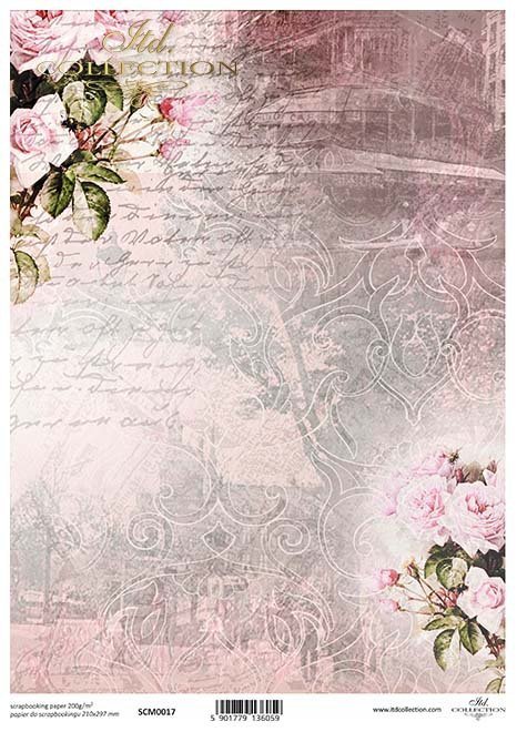 Scrapbooking Papier der Weinlese*Винтажная бумага для скрапбукинга*Papel de scrapbooking vintage