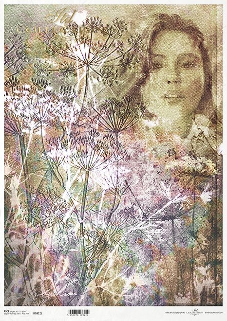 twarz kobiety, rośliny, koper*female face, plants, dill*weibliches Gesicht, Pflanzen, Dill*rostro femenino, plantas, eneldo