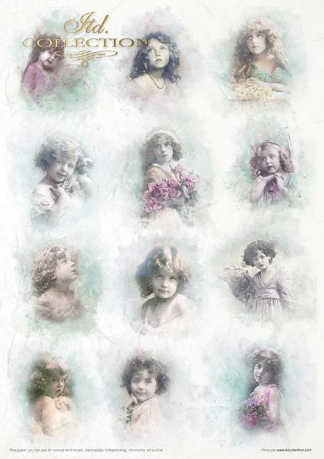 Zestaw kreatywny na papierze ryżowym - Wiosenne Shabby Chic * Creative set on rice paper - Shabby Chic for Spring