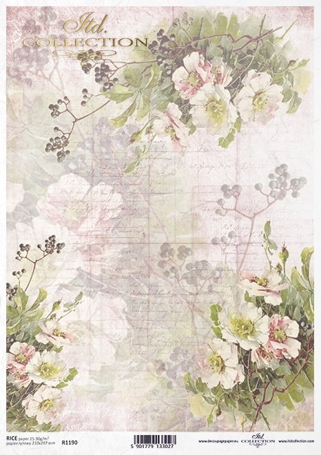 decoupage Papierblumen*flores de papel decoupage