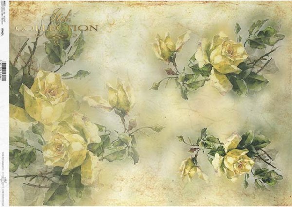 arroz flores de papel decoupage, rosas*Reispapier Decoupage Blumen, Rosen