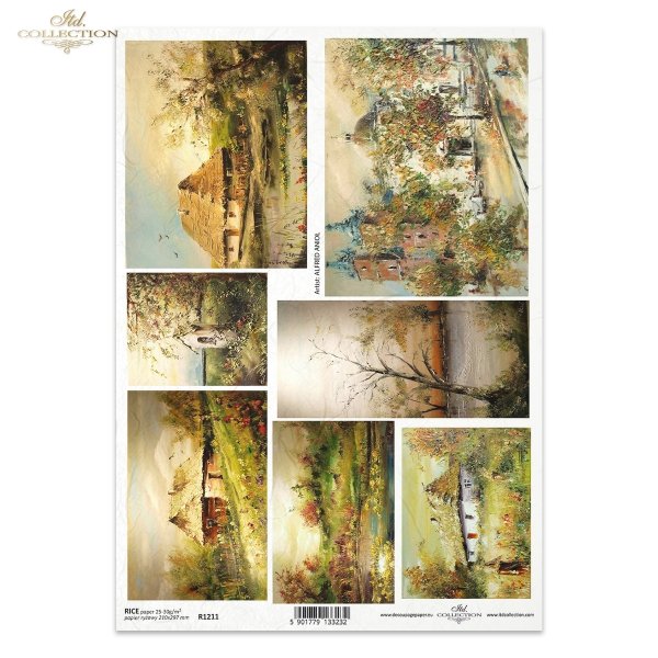 wiosna, lato, wieś, wioska, chałupa, chałupy, malarstwo współczesne, Alfred Anioł, artysta współczesny, spring, summer, village, cottages, contemporary painting, Alfred Aniol, contemporary artist, Frühling