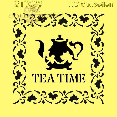 ST0065 - tea time, dekory, szlaczki, ornamenty