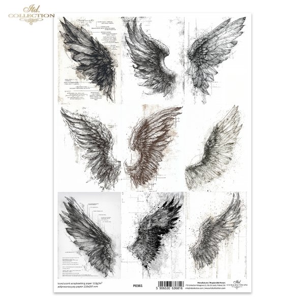 Grafiki, skrzydła, anioły, pióra, szkice, czarno-białe * Graphics, wings, angels, feathers, sketches, black and white.