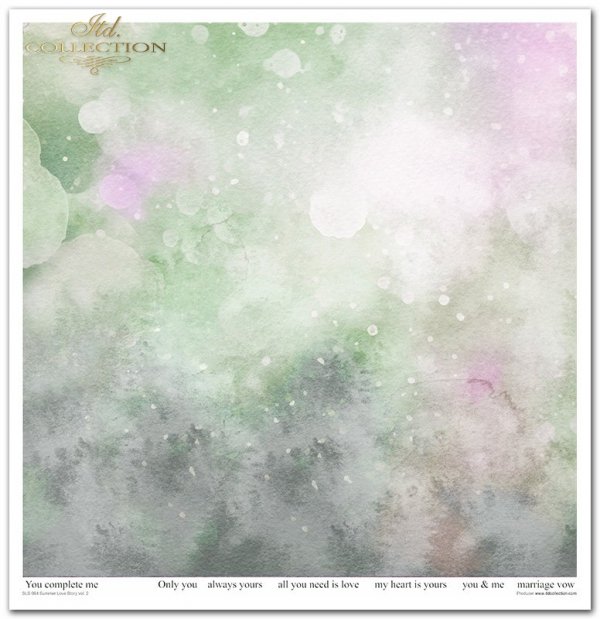 Set von Papieren für Scrapbooking SLS-064 Summer Love Story vol. 2---- PREISREDUZIERTES PRODUKT