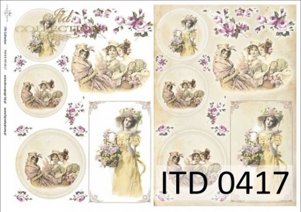 Papier für Serviettentechnik und Decoupage D0417M