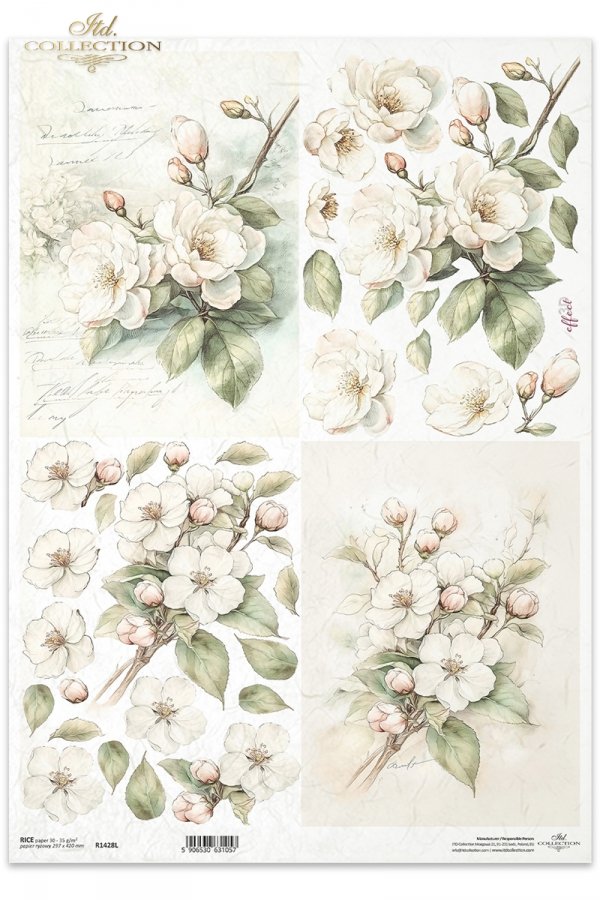 kwiaty 3D, jabłoń*3D flowers, apple tree*3D-Blumen, Apfelbaum*Flores 3D, manzano