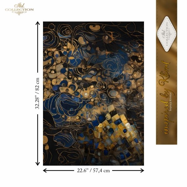 Papier morwowy decoupage FPA1007 seria Inspiracje Klimtem * Mulberry decoupage paper FPA1007 Inspired by Klimt series * Papel decoupage morera FPA1007 Inspired by Klimt
