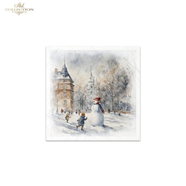 widoczki zimowe, dzieci, bałwanki*winter views, children, snowmen*Winteransichten, Kinder, Schneemänner*vistas invernales, niños, muñecos de nieve