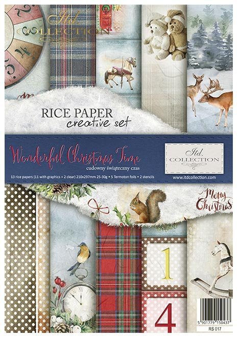 Zestaw kreatywny na papierze ryżowym - Cudowny świąteczny czas*Creative set on rice paper - Wonderful Christmas Time