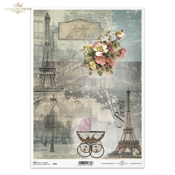 retro, background, vintage, everything retro, letter, Paris, Parisian street, Eifel tower, flowers, lantern, signboard, retro pram