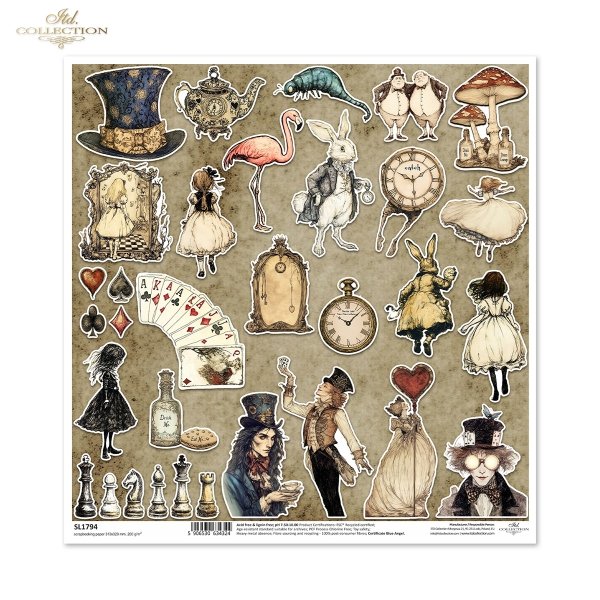 Czary Alicji, elementy do wycinania*Alice's Spells, cut-out pieces*Hechizos de Alicia, piezas recortadas