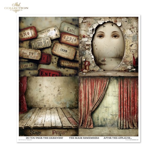 Set von Papieren für Scrapbooking SLS-103 Carnival - Masquerade