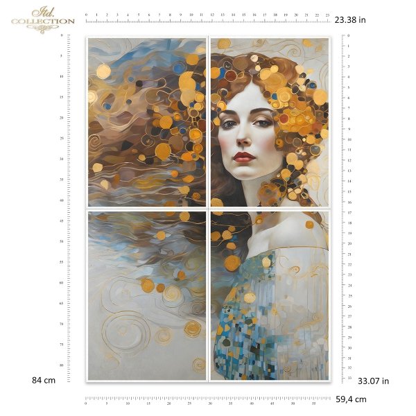 Papier morwowy decoupage FPA1002 seria Inspiracje Klimtem * Mulberry decoupage paper FPA1002 Inspired by Klimt series * Papel decoupage morera FPA1002 Inspired by Klimt