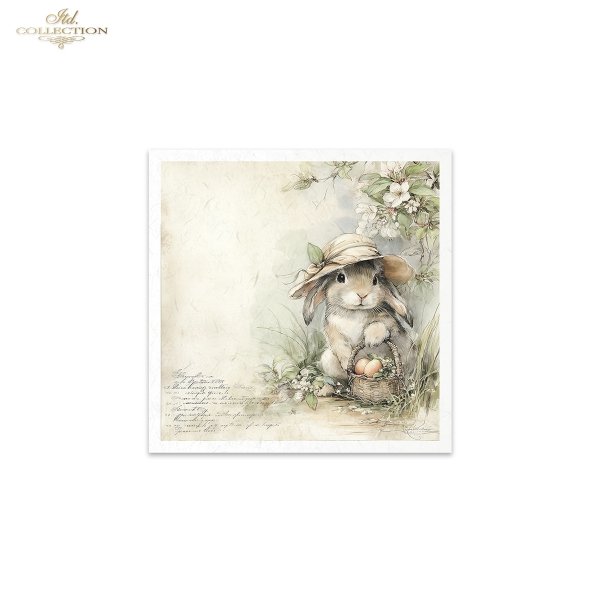 Wielkanocne zające, retro poczta, listy, akwarela, styl vintage, rustykalne ilustracje, antropomorficzne króliki, wiktoriański klimat*Easter bunnies, retro post, letters, watercolor, vintage style, rustic illustrations, anthropomorphic rabbits, Victorian 