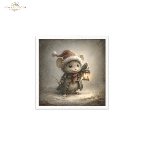 Mouse World - myszy w świątecznych strojach, Boże Narodzenie, ilustracje