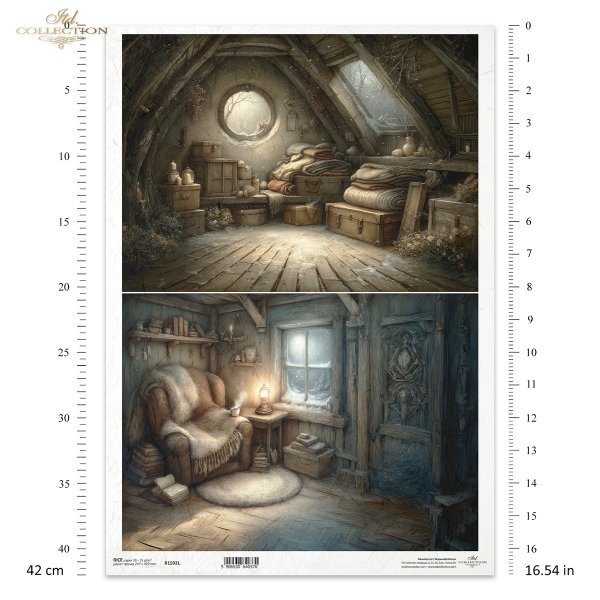 Mouse World - Interior -  Ilustracje,  świat myszek, przytulne wnętrza, bajkowe sceny, kominki, nory mysie, domki, wnętrza