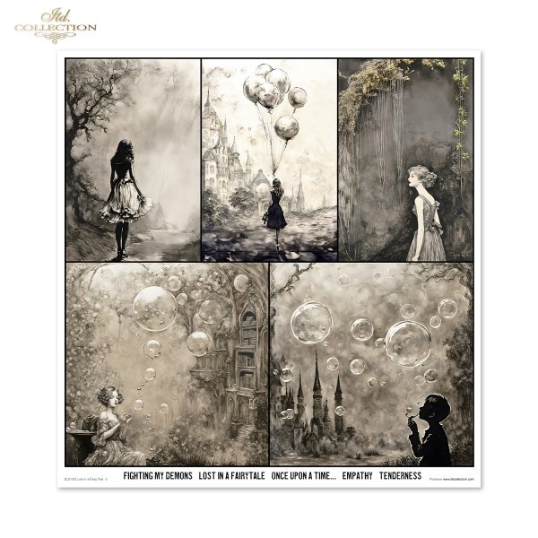 Lost in a Fairy Tale * Zagubieni w baśni, baśnie Andersena, Baśnie braci Grimm, scrapbooking paper