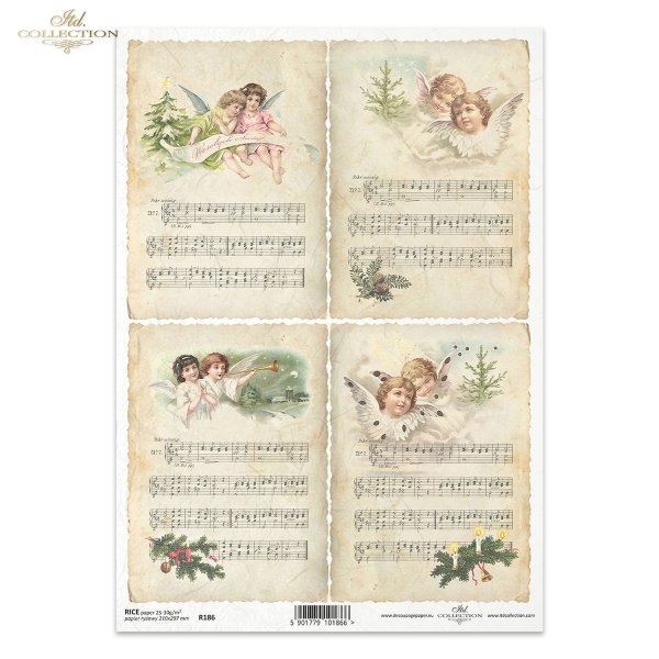ITD Collection, decoupage, scrapbooking, mixed media, Christmas, angels