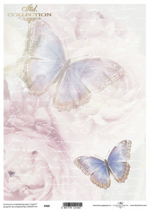 Translucent scrapbooking paper P0009