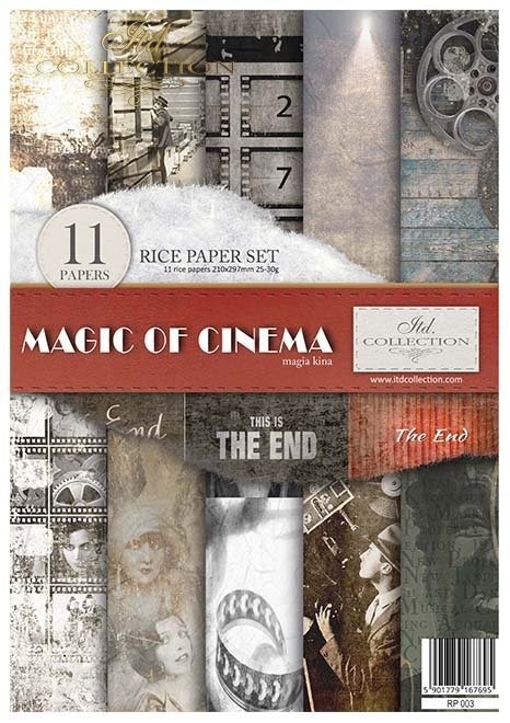 Seria Magic of cinema: magia kina, słynne aktorki, klisze, charlie chaplin, napisy, filmografia, kolaże, reżyser, kamery, klatki filmowe, klatka na kliszy, stopklatki, sceny, słynne sceny,  kadry filmowe, aktorzy, flip i flap, klaps, napisy the end