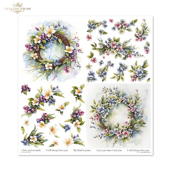 Scrapbooking papers SLS-076 Spring Wreath